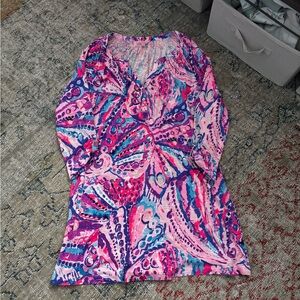 Lilly Pulitzer Pink and Blue Patterned Dress